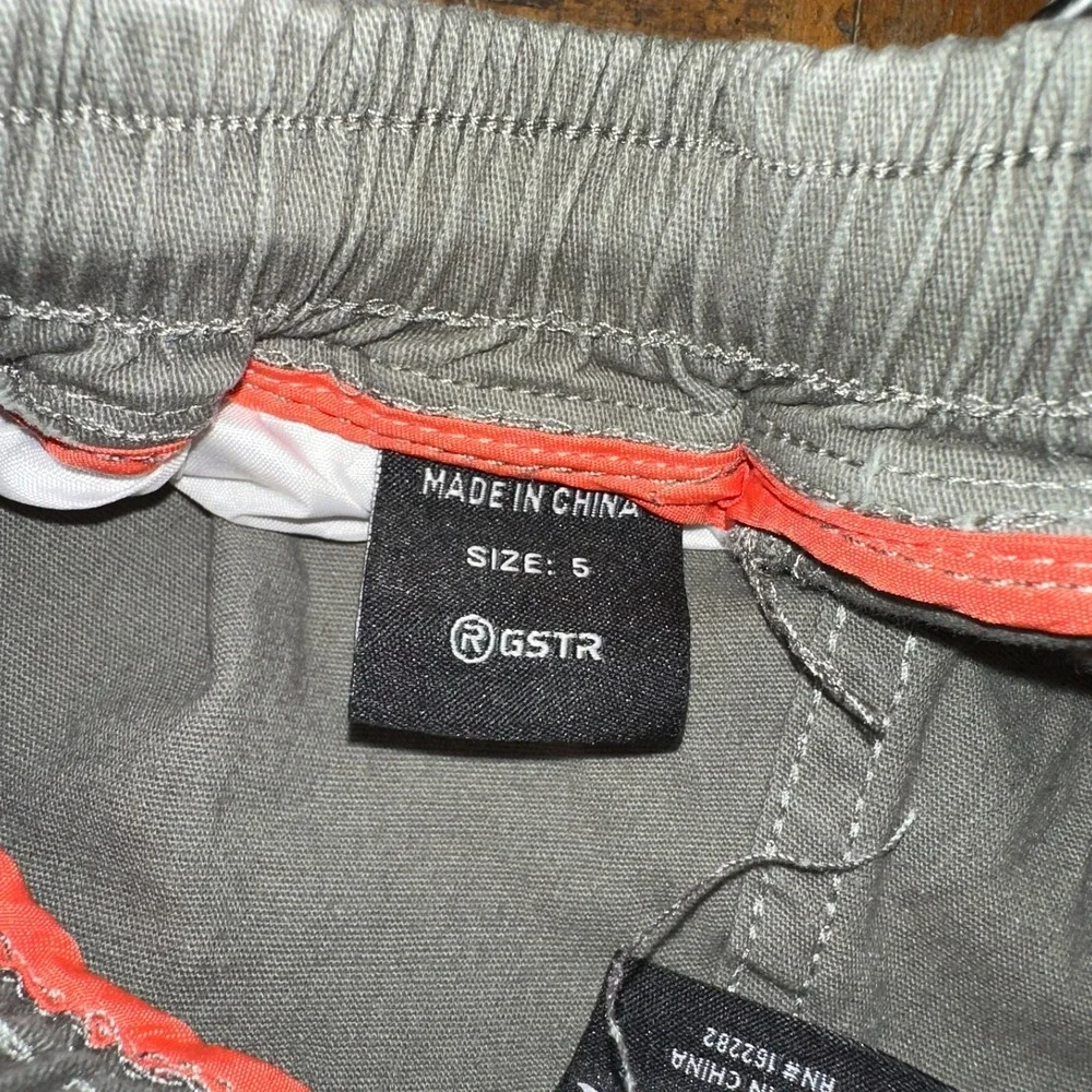 RGSTR Cargo‎ Pants Kids Size 5 Green Solid Slash Pocket Elastic Waist Drawstring